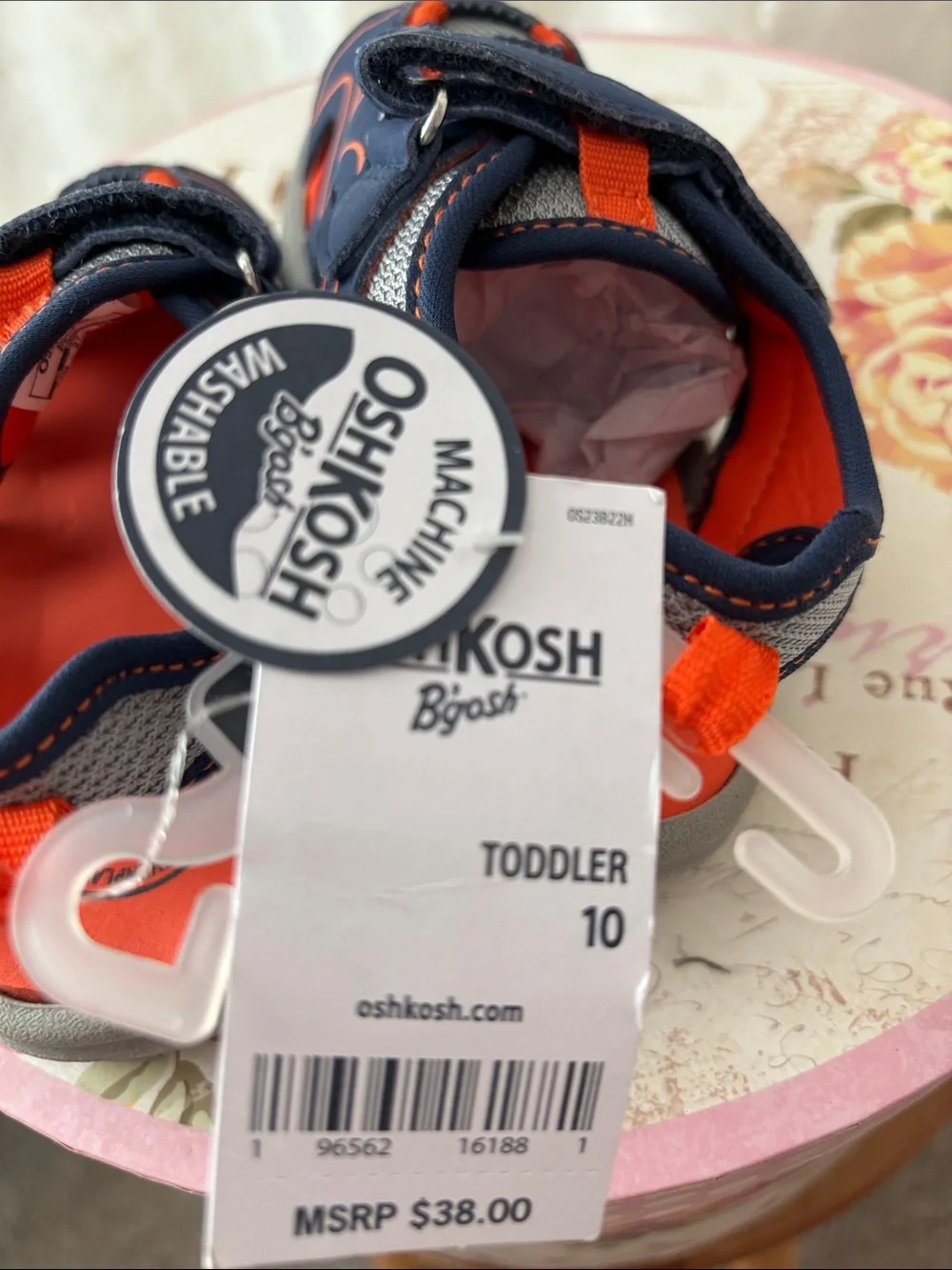 OshKosh B'gosh Navy and Orange Kids Water Shoes